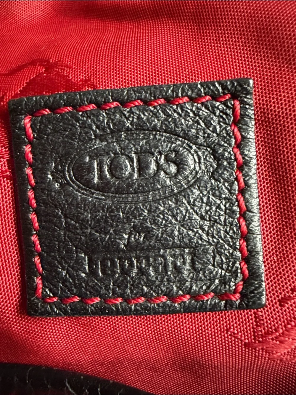 Tod's  Black Leather and Suede Tote from the Ferrari collection